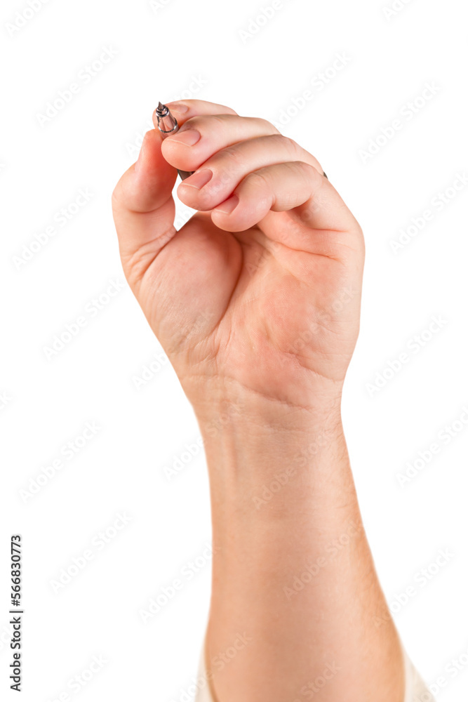 Male Hand Holding Drafting Pencil In Drawing Position Transparent PNG. Male Hand Holding Drafting Pencil In Drawing Position Transparent PNG.