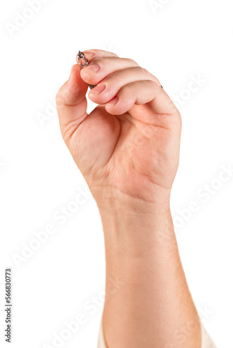 Male Hand Holding Drafting Pencil In Drawing Position Transparent PNG.