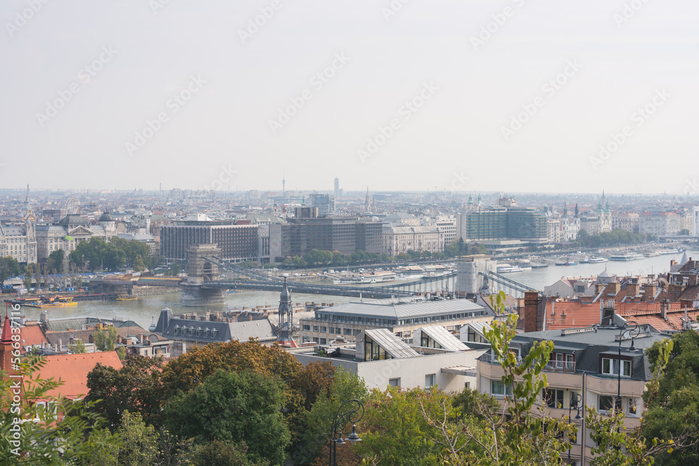 panoramic view of the city with a river