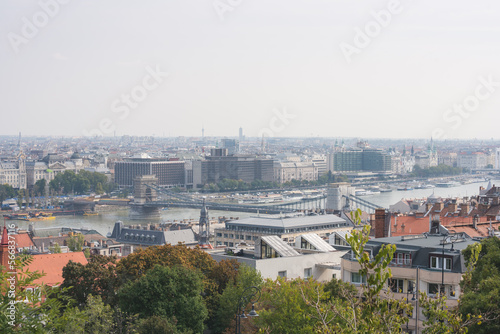 panoramic view of the city with a river