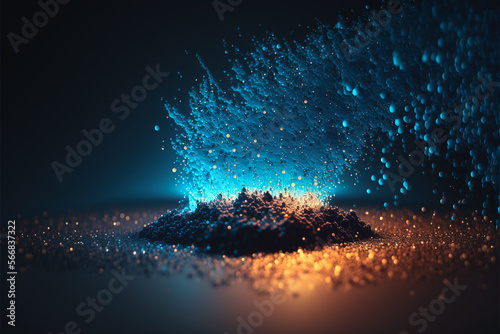 glowing particles wallpaper Abstract communication technology background