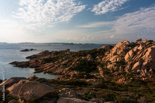 Landscapes in the Mediterranean on the coast of Sardinia, La Maddalena