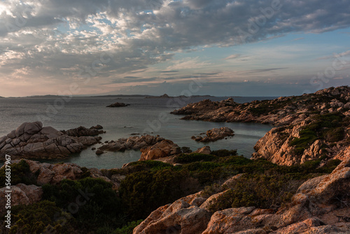 Landscapes in the Mediterranean on the coast of Sardinia  La Maddalena