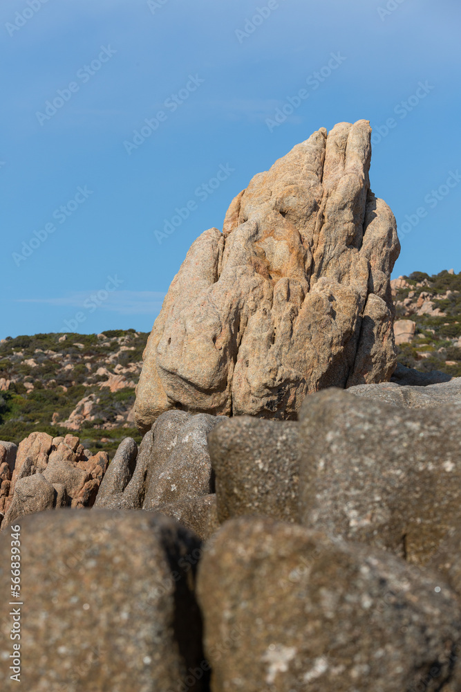 Landscapes in the Mediterranean on the coast of Sardinia
