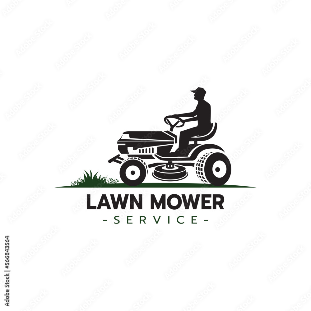 Lawn mower service logo icon isolated Lawn mower service logo icon isolated