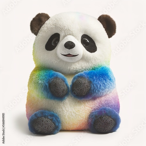 Colorful Panda Bear Plush Toy