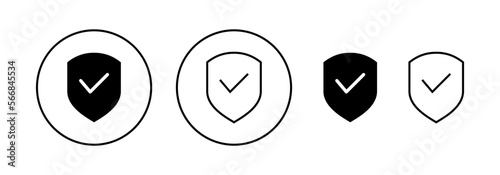 Shield check mark icon vector for web and mobile app. Protection approve sign. Insurance icon