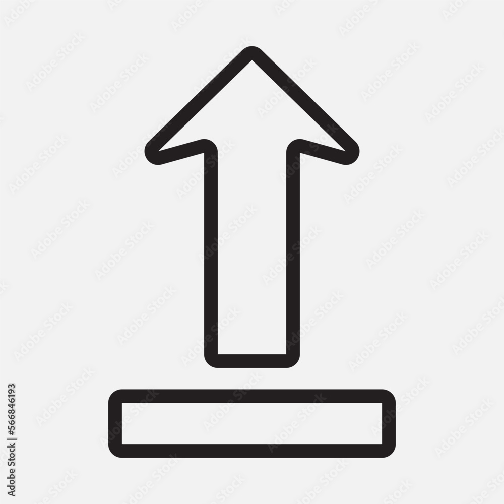 Up arrow icon vector illustration in line style, use for website mobile app presentation Up arrow icon vector illustration in line style, use for website mobile app presentation