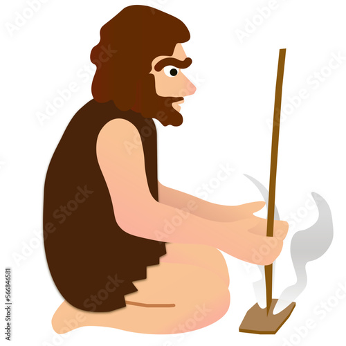 Cave People Illustration 