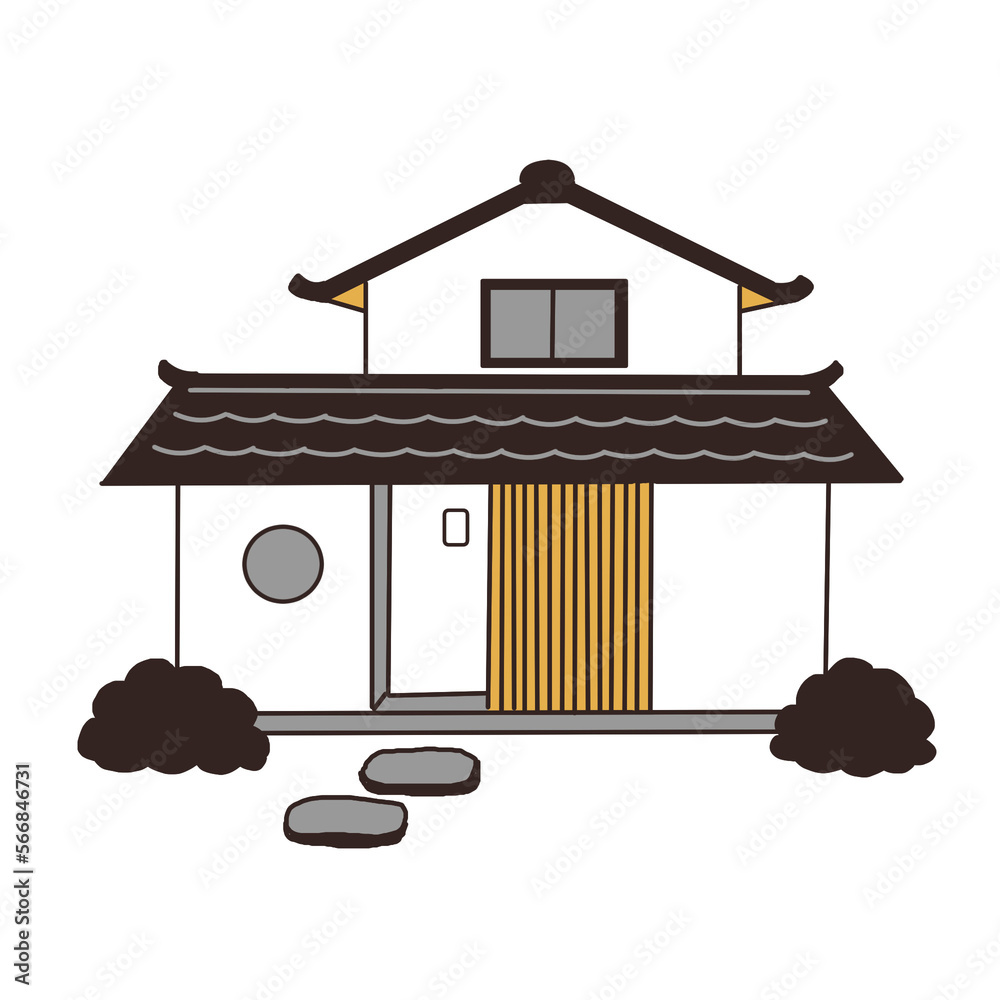 和風な家のイラスト Stock Illustration | Adobe Stock