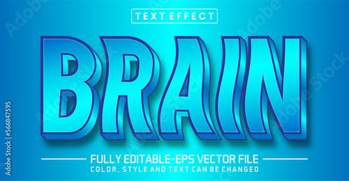 Brain text editable style effect