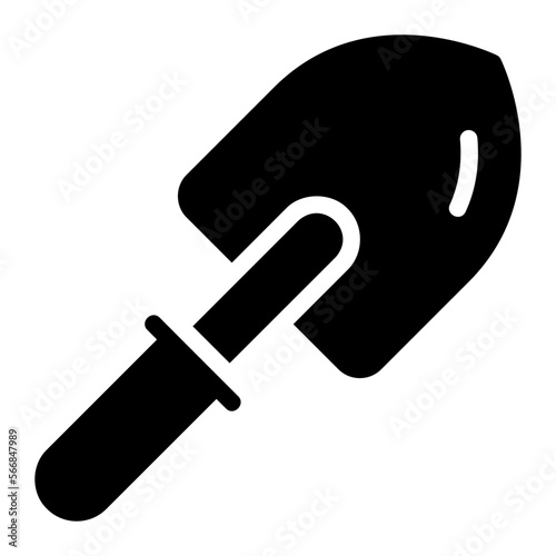 trowel glyph icon