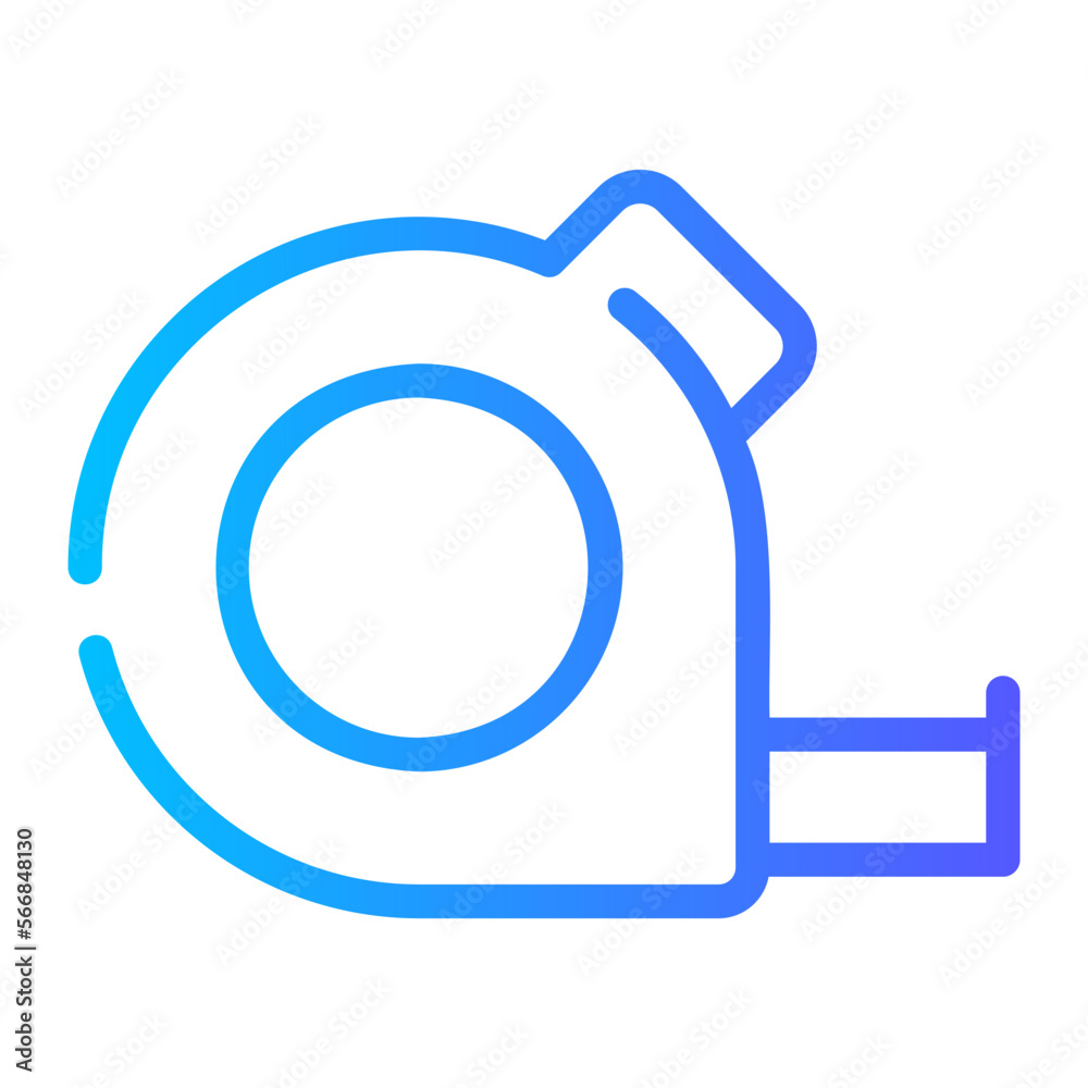 measuring tape gradient icon measuring tape gradient icon