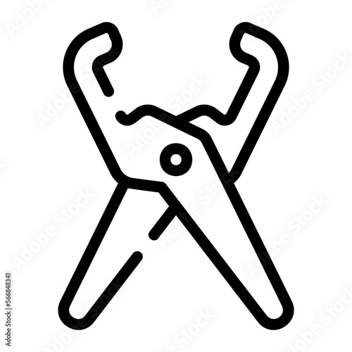 pliers line icon