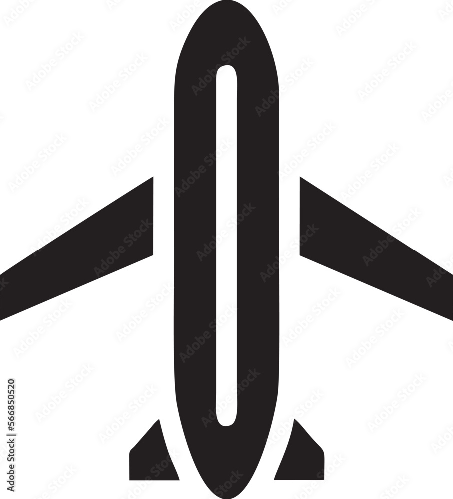 airplane icon symbol in a black image, flight illustration vector image airplane icon symbol in a black image, flight illustration vector image