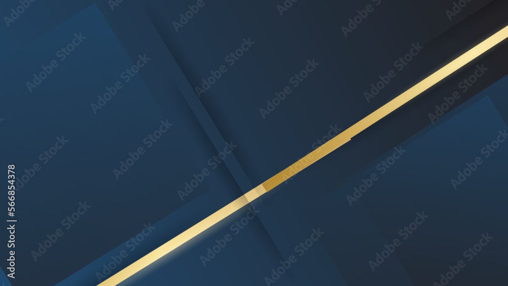 Modern abstract blue background with gold line composition. and rectangles object. Modern abstract blue background with gold line composition. and rectangles object.