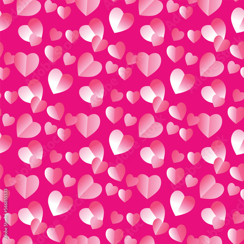 Cute modern  hearts seamless pattern, lovely romantic background, great for Valentine's Day, Mother's Day, wedding card, web banner Vector illustration of Love