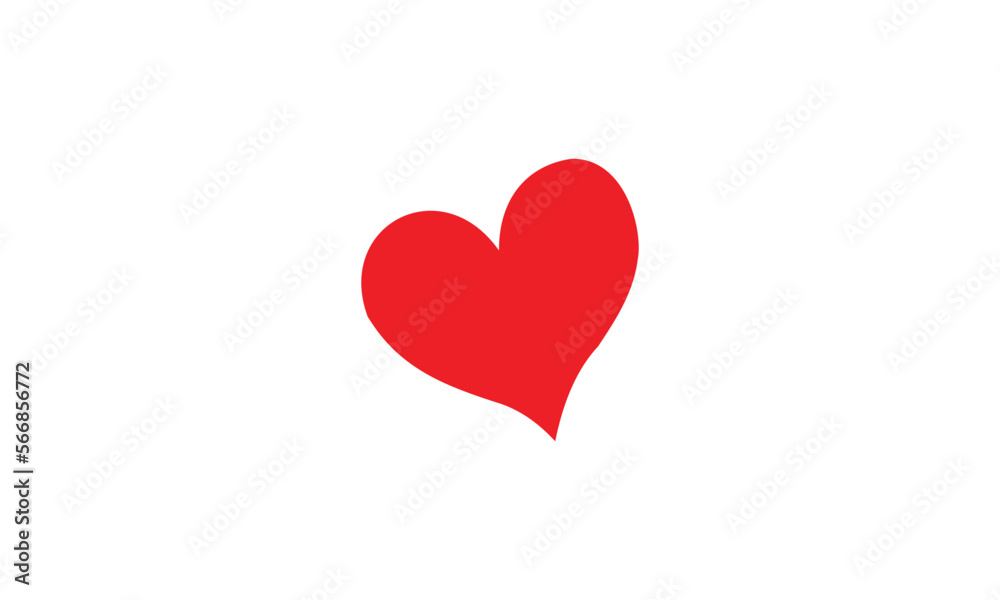 Red heart icon, love icon vector illustration