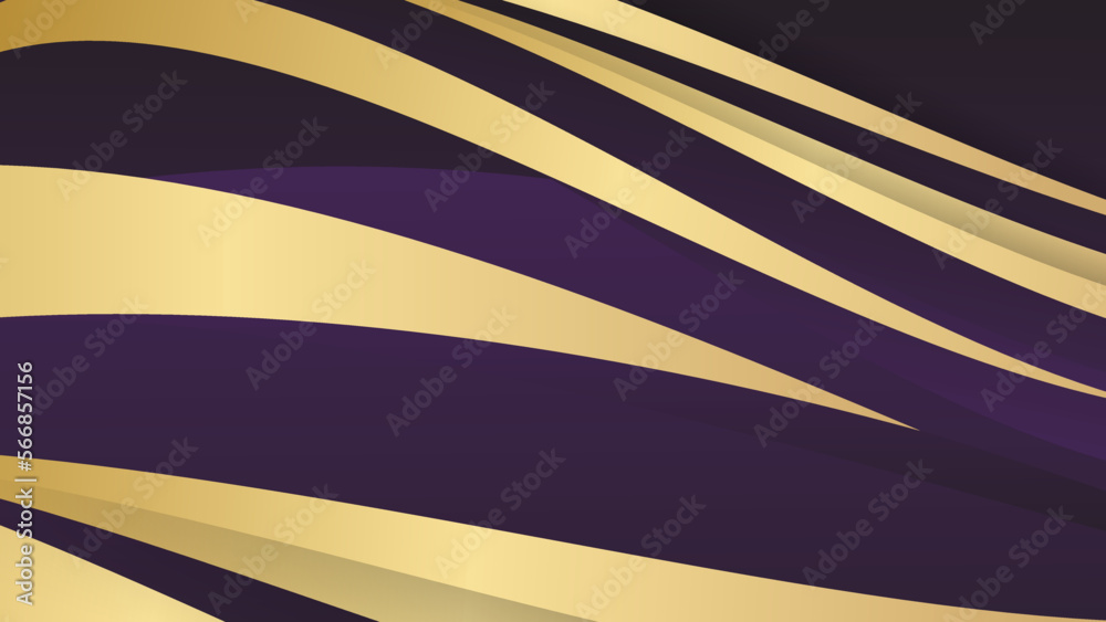 Abstract violet and gold wavy background. Wavy luxury gold lines background. Usable for design template, banner, etc. Abstract violet and gold wavy background. Wavy luxury gold lines background. Usable for design template, banner, etc.
