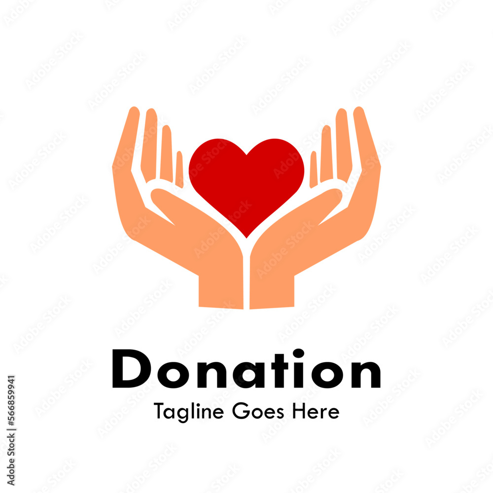 Donation logo template illustration Donation logo template illustration