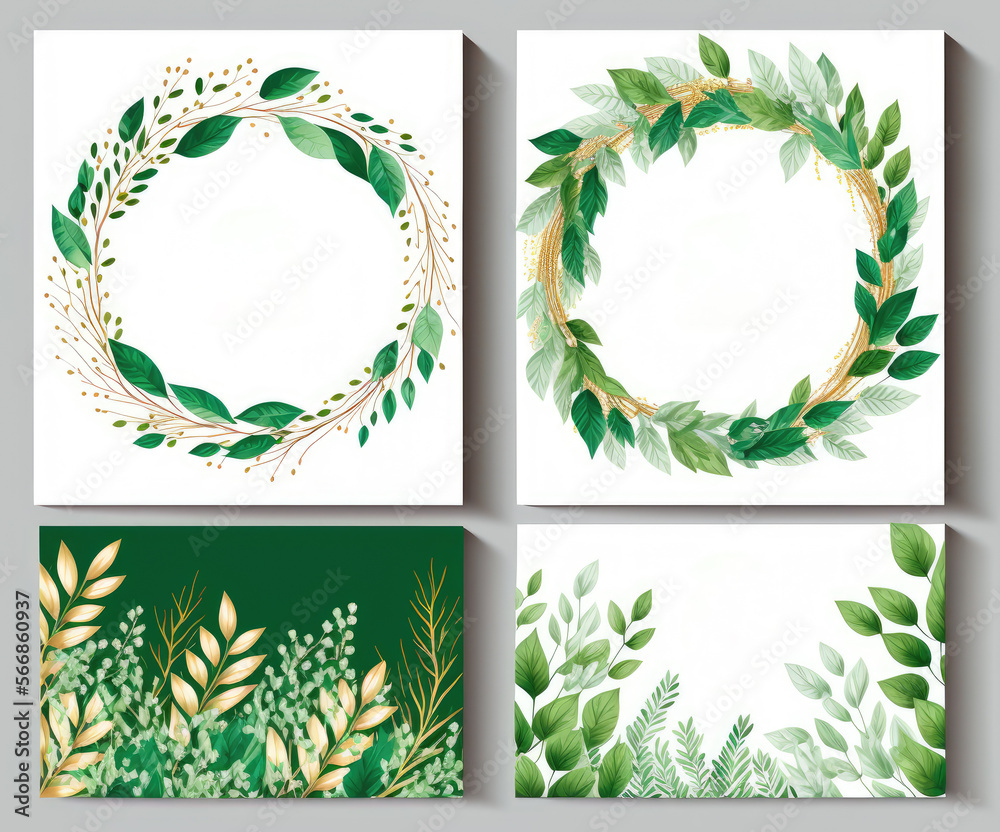 flower made wedding card templates collection frame wreath cards