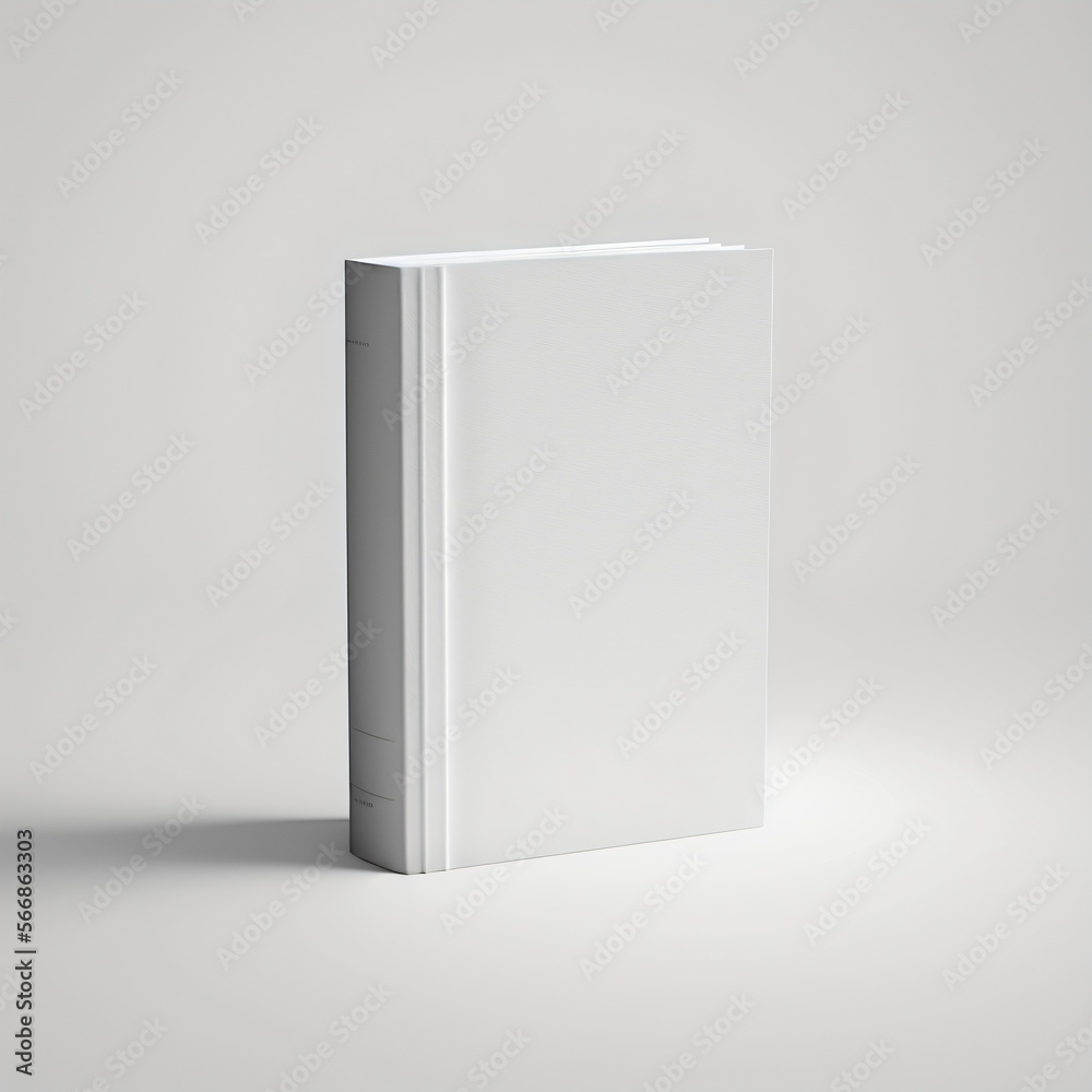 white book blank template mockup isolated on a white background Generative Ai white book blank template mockup isolated on a white background Generative Ai