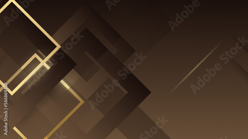 Brown and gold abstract background pattern with texture and rectangles shape designs, geometric blocks and squares layered.