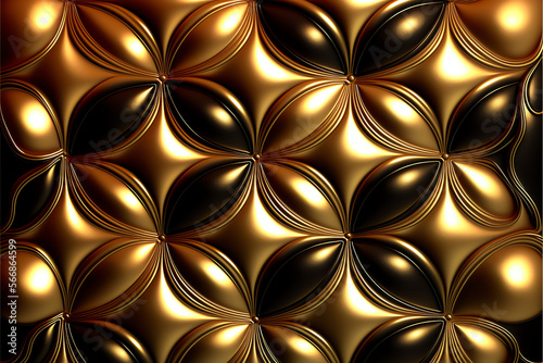 seamless pattern gold created with Generative AI technology