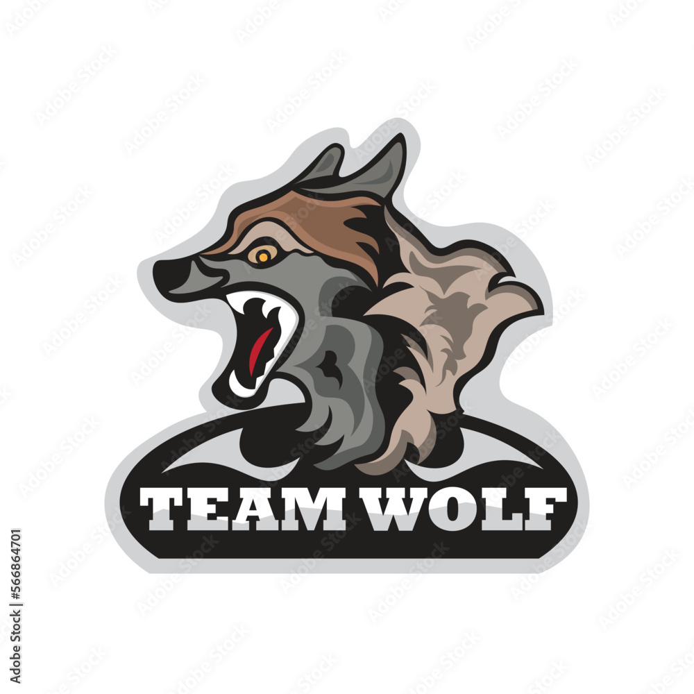 wolf mascot esport logo character design for wolf gaming and sport. wolf mascot esport logo character design for wolf gaming and sport.