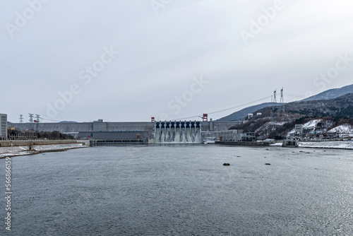 View of the dam of the Fengman Hydropower Station in Jilin City, China © xiaowei