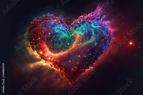 Celebrate the spirit of love with a stunning heart-shaped galaxy photo. Perfect for Valentine s Day  This eye-catching image will add a touch of romance to any project.