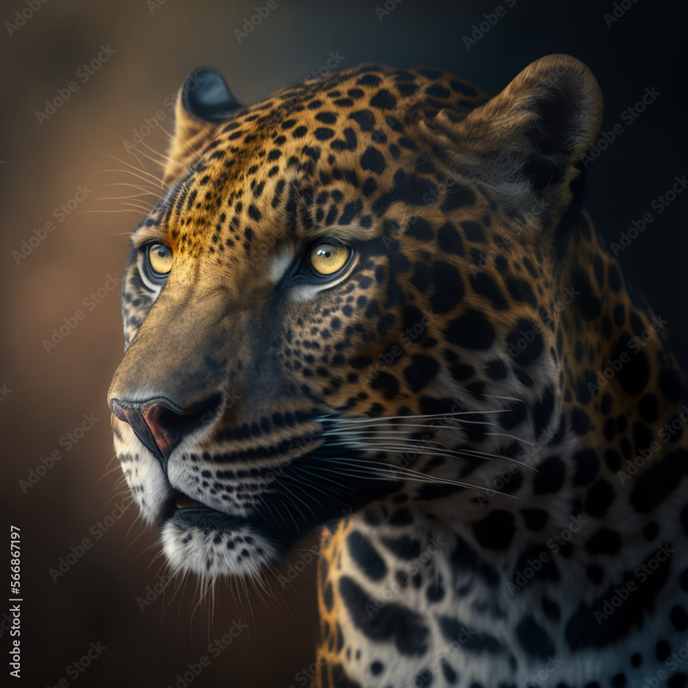 Fototapeta premium close up portrait of a Jaguar
