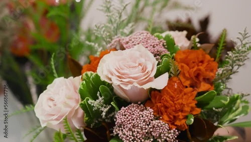 Rotating around a Valentine's Bouquet arrangement. photo