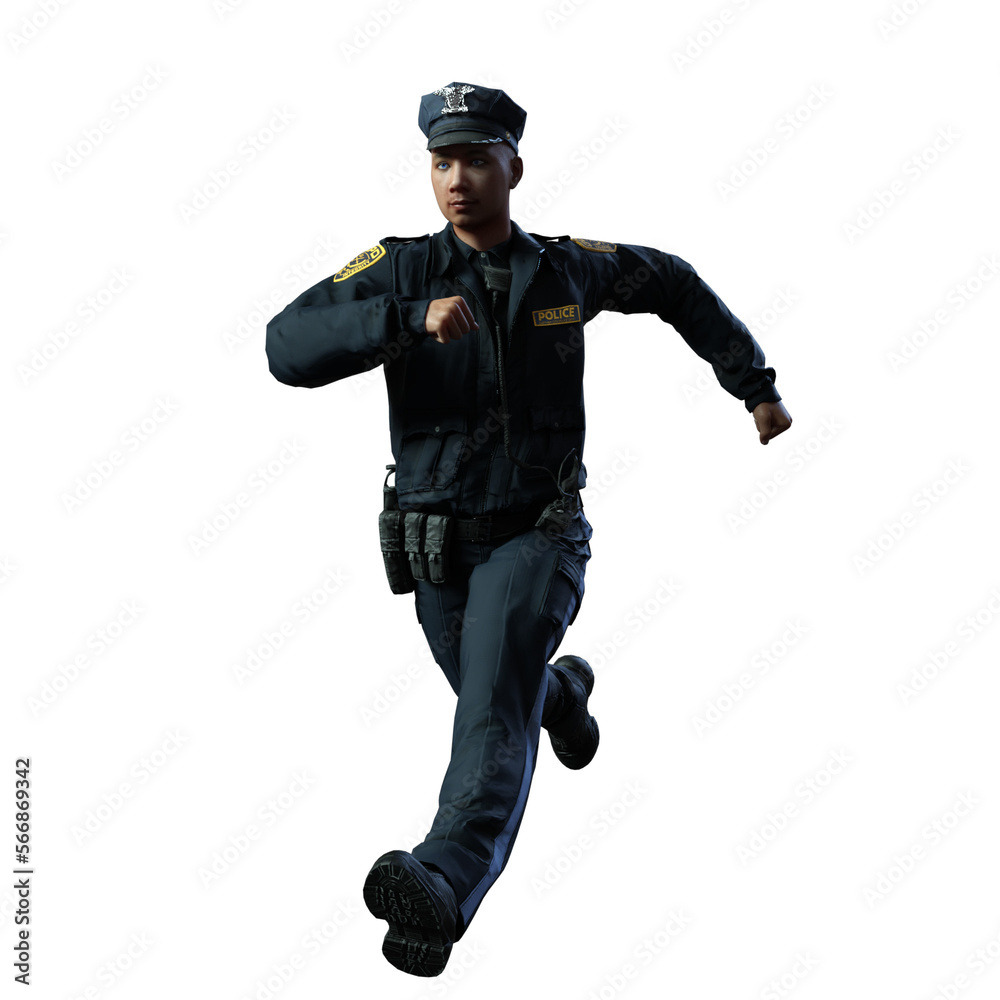  Policeman 3d character illustration