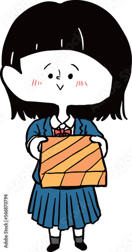 プレゼントを渡す女の子
