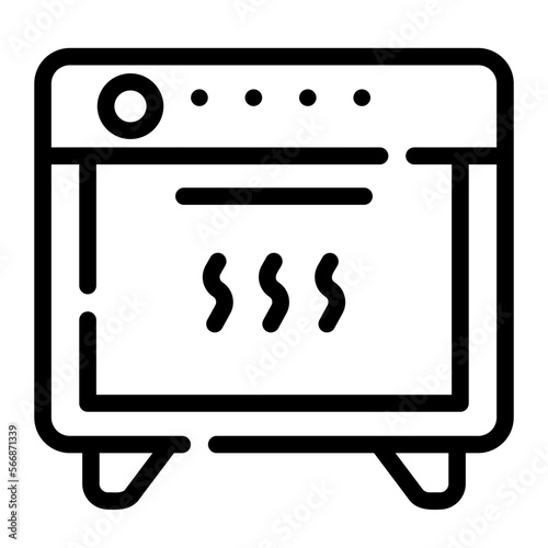 oven line icon