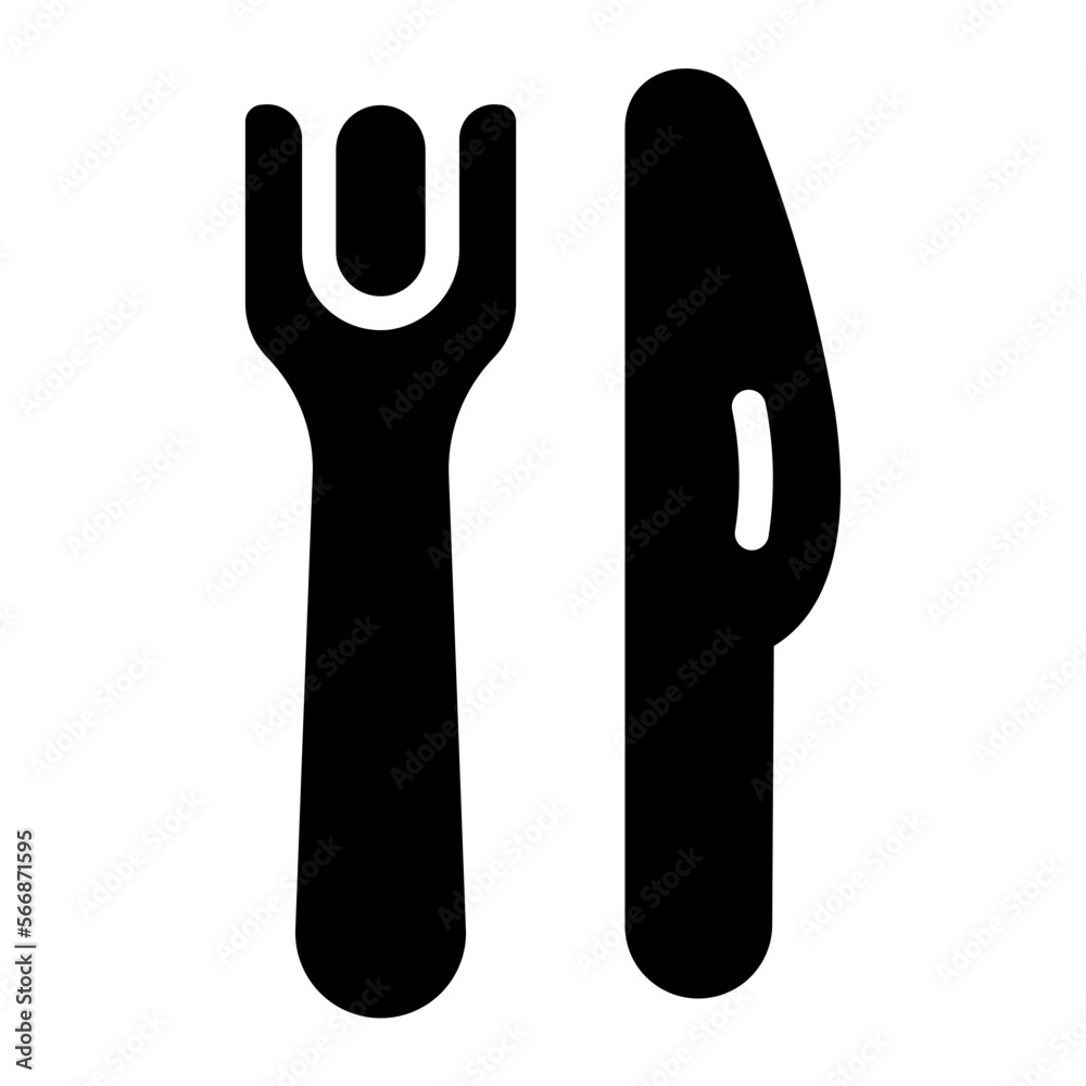 Obraz premium cutlery glyph icon