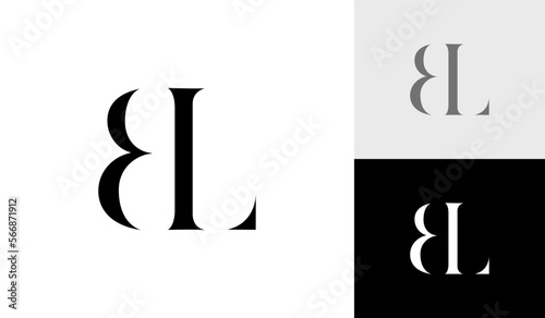 Letter BL initial monogram logo design vector