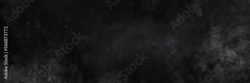 Abstract black and grey backdrop concrete texture background banner pattern. Dark black texture chalk board and grunge banner background © Ahmad Araf