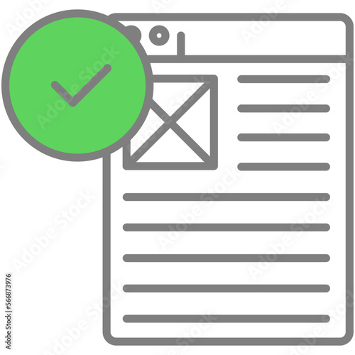 Accept document icon vector accepted or confirmed sign
