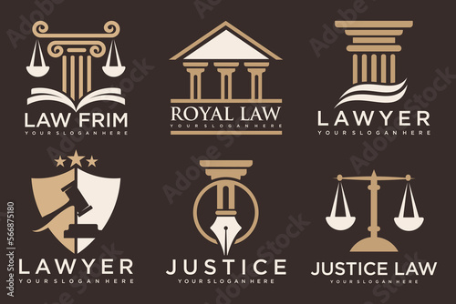 Law logo collection with creative element concept