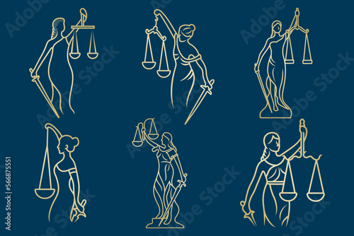 woman or lady law logo concept.