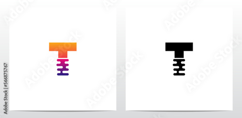 Dip Into The Water Letter Logo Design T