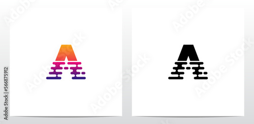 Dip Into The Water Letter Logo Design A