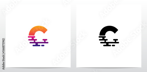 Dip Into The Water Letter Logo Design C