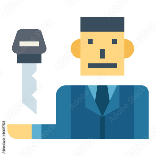 dealer flat icon style