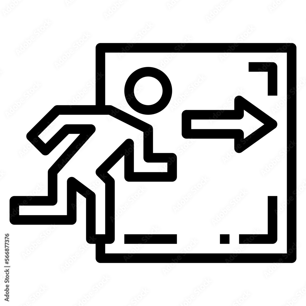 exit line icon style exit line icon style