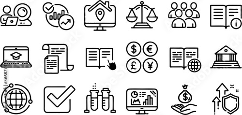 set of icons of bank symbols