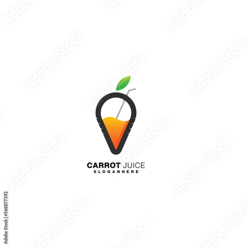 carrot juice design template gradient color
