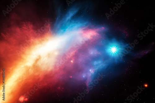 space galaxy background with colorful nebula